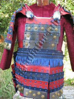 Самурайский доспех - Ламинарный нагрудник с юбкой и оплечьями