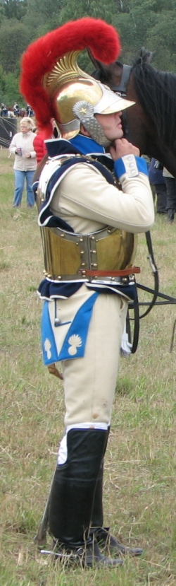 Защитная экипировка французских карабинеров времен Отечественной войны 1812 года.